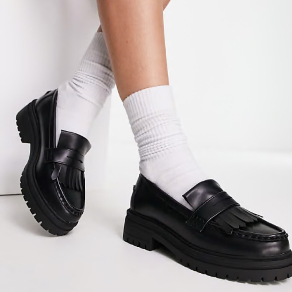 PIKOLINOS Black Fringe Loafers